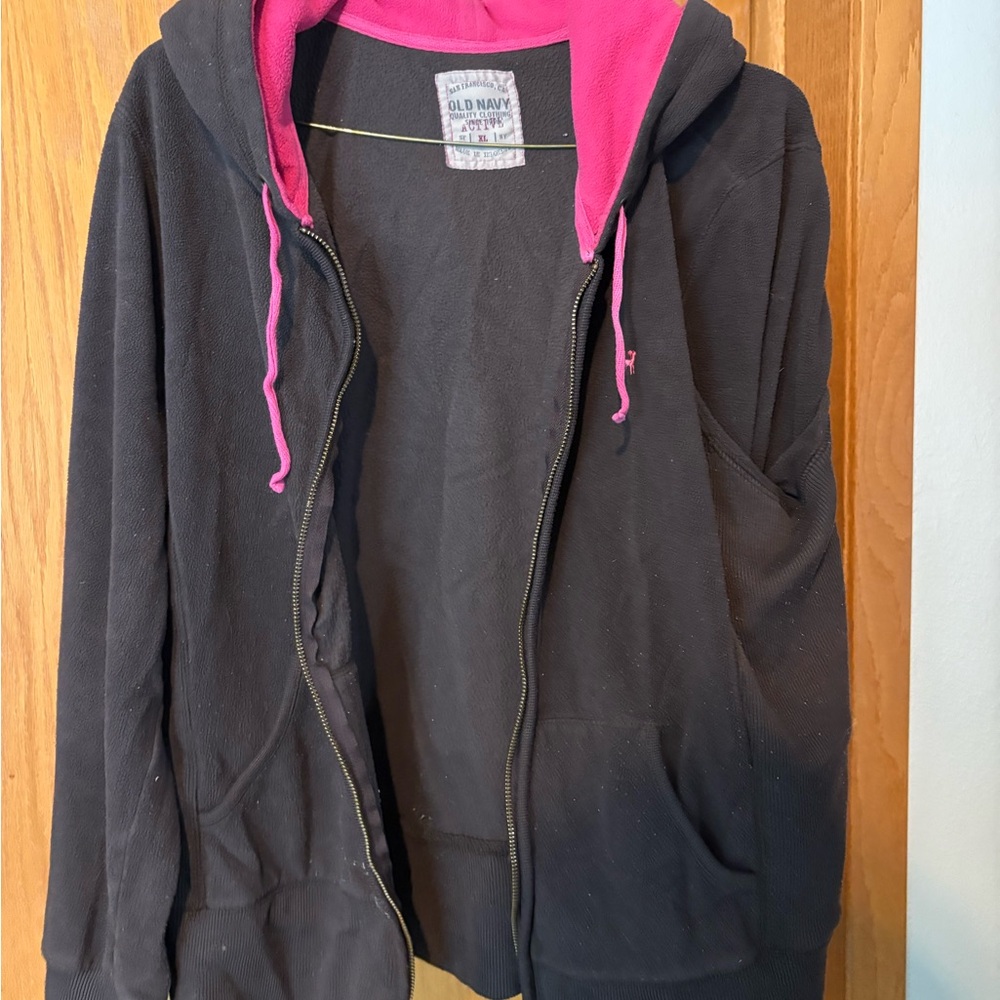Old Navy Women's brown Hoodie with Pink Interior